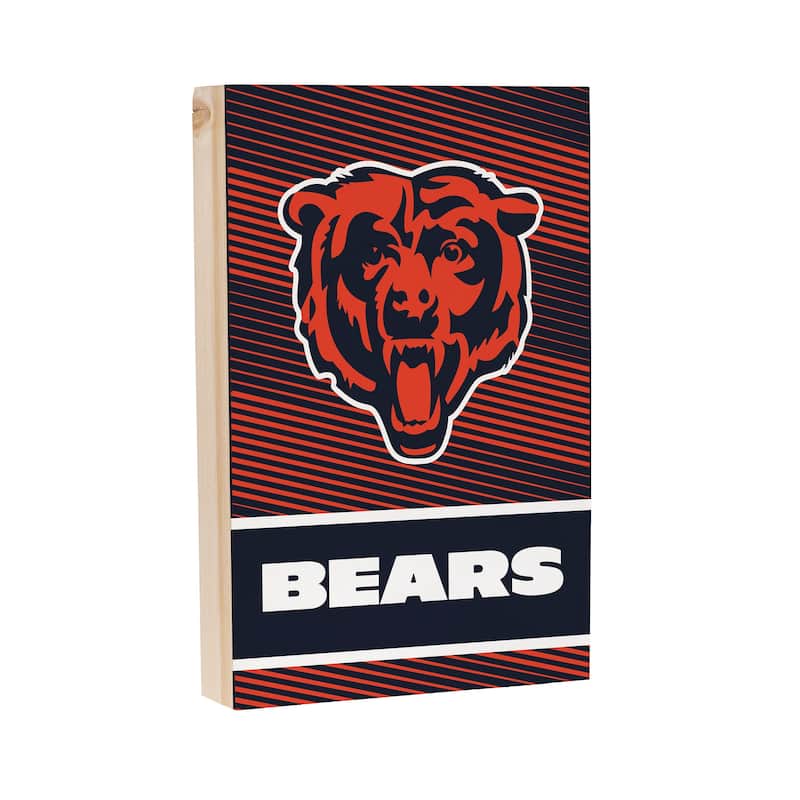Chicago Bears Wooden Tabletop Mantel Shelf Sign