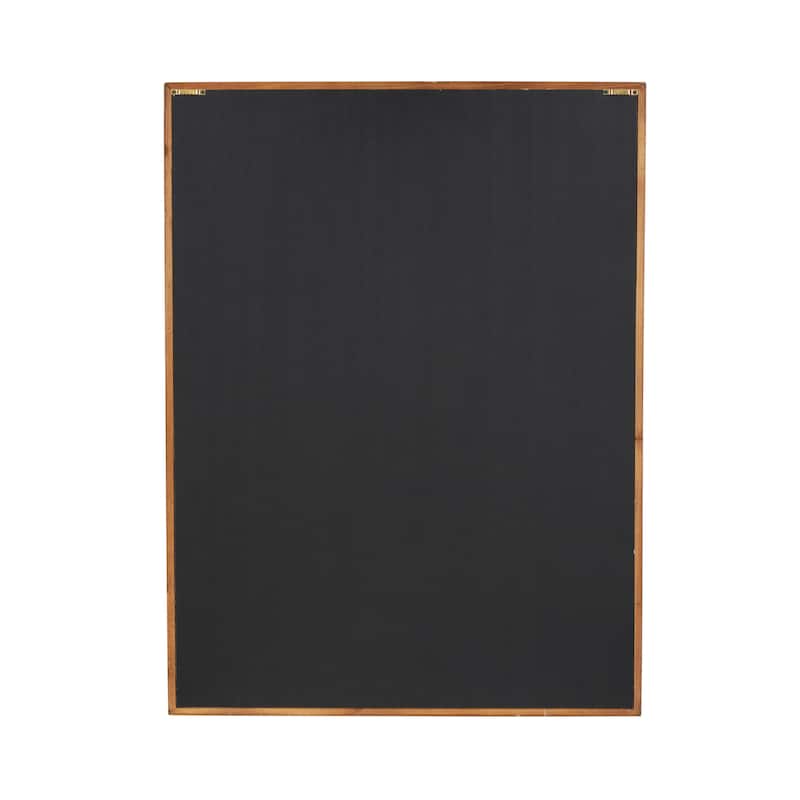 Wood Geometric Dimensional Textured Squares or Layered Shape Living Room Wall Decor with Brown Frame - Black - Roche River Decor