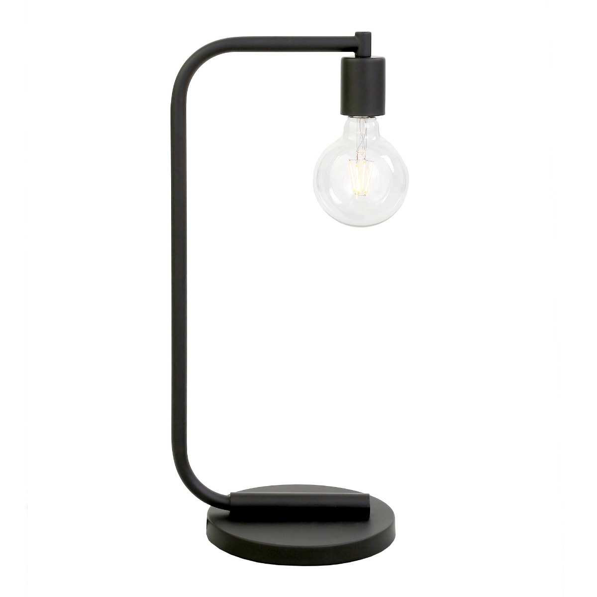Modern 20-Inch Table Lamp Metal Desk Light with Integrated LED