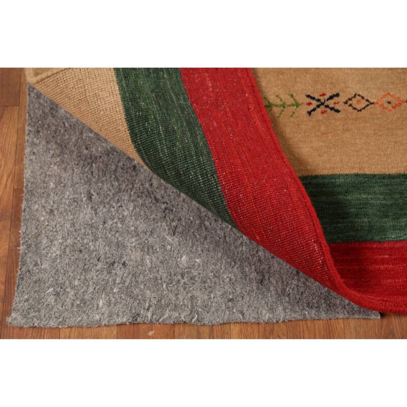 Gabbeh Oriental Accent Rug Handmade Wool Carpet - 3'11"x 5'8"