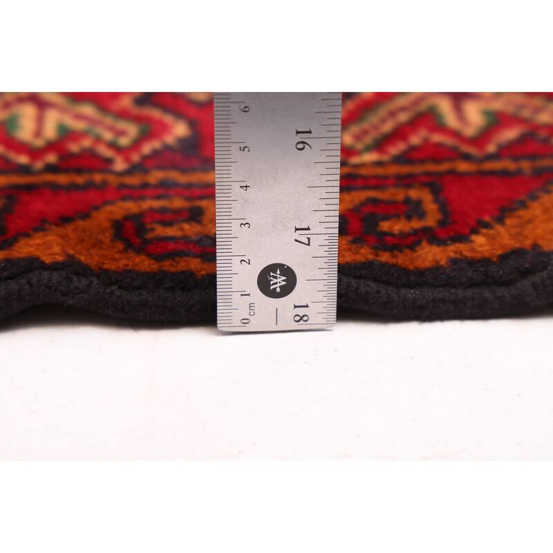 ECARPETGALLERY Hand-knotted Teimani Red Wool Rug - 3'6 x 6'9