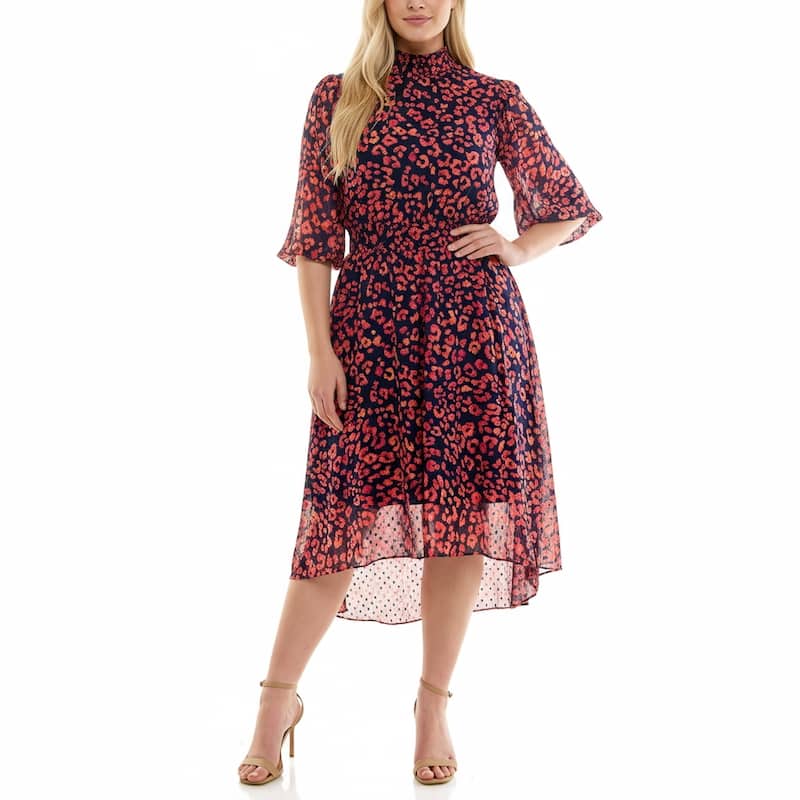 Nanette Lepore Leopard Print Midi Dress