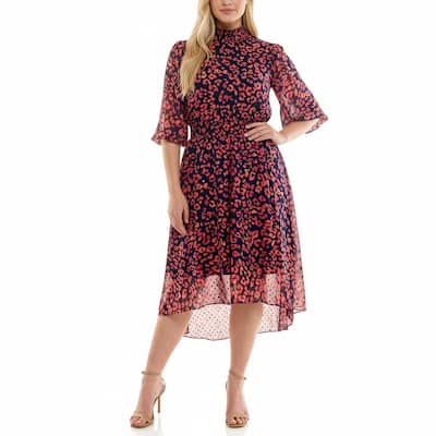 Nanette Lepore Leopard Print Midi Dress