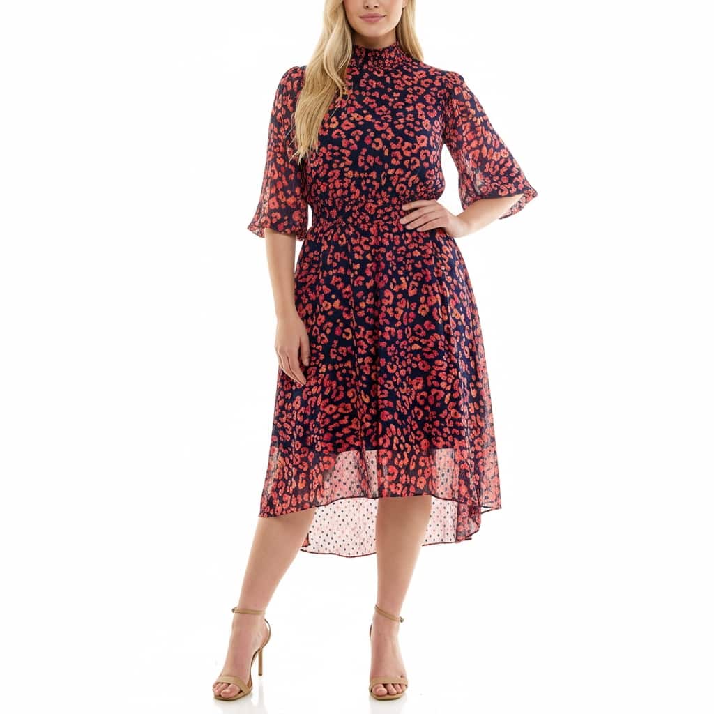 Nanette Lepore Leopard Print Midi Dress