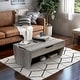 preview thumbnail 9 of 28, Furniture of America Rere Rustic 41-inch Wood 2-Shelf Lift-top Coffee Table Vintage Grey Oak