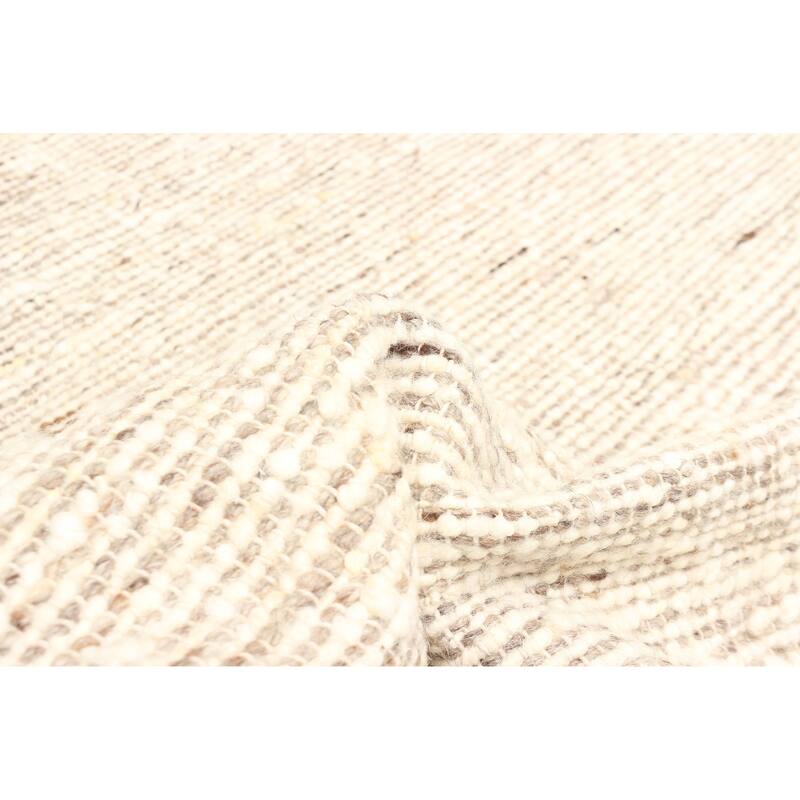 ECARPETGALLERY Braid weave Sienna Tan Wool Rug - 4'11 x 8'2