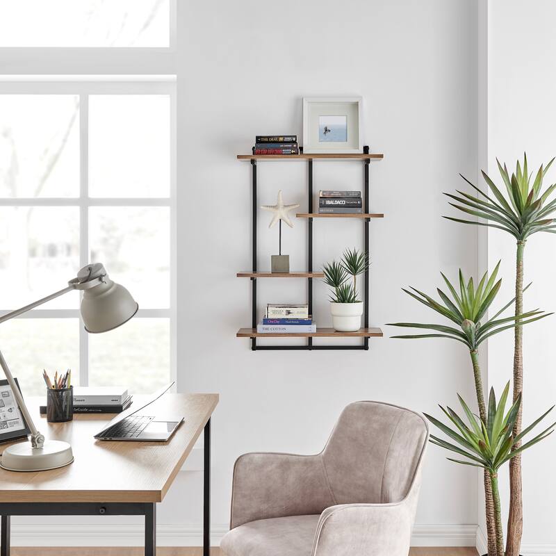 Rhodes 4 Tier Modern Floating Windowsill Wall Shelf