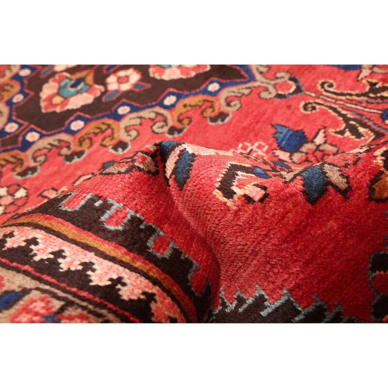 ECARPETGALLERY Hand-knotted Anatolian Vintage Red Wool Rug - 5'3 x 10'4