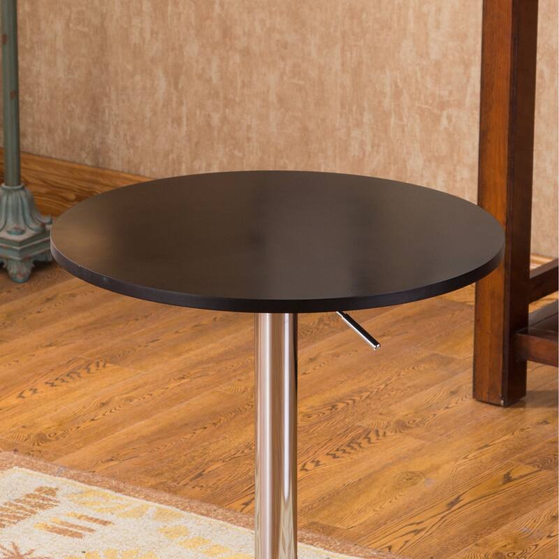 24" Modern Round End Table with Adjustable Pneumatic and Sturdy Base for Living Room