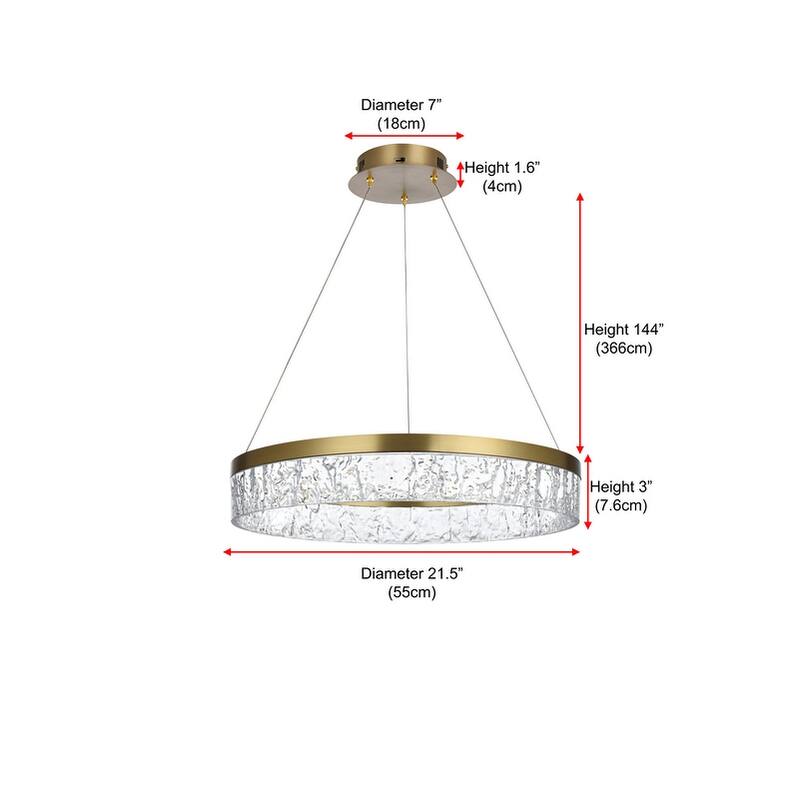 Indigo Home 22 inch Adjustable LED chandelier
