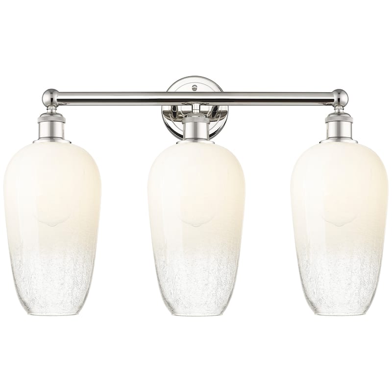 Innovations Lighting 616-3W-18-25 Brookhaven Flute Vanity Brookhaven - Polished Nickel / Opal