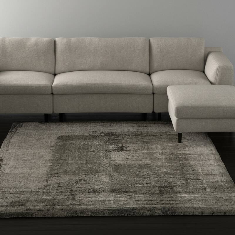 HomeRoots Abstract Industrial Rectangle Area Rug - 152.00 in. x 120.00 in.  x 1.00 in.