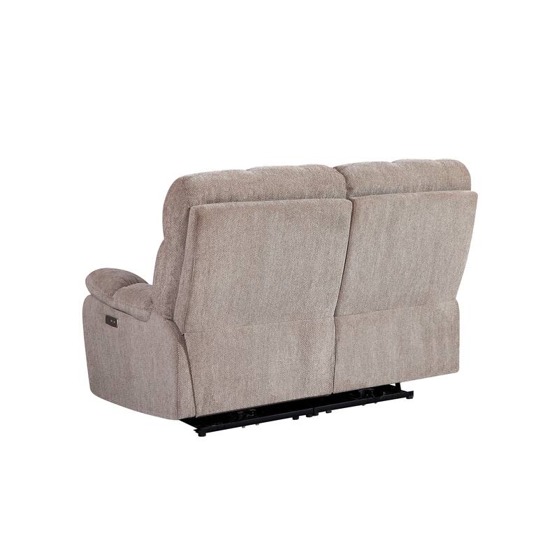 Dual Motor Power Recliner Sofa 2 Seater Multiple Combinations, Beige Fabric