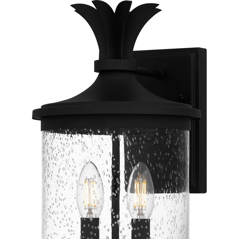 Earth Black Two Light Outdoor Wall Mount from the Havana Collection