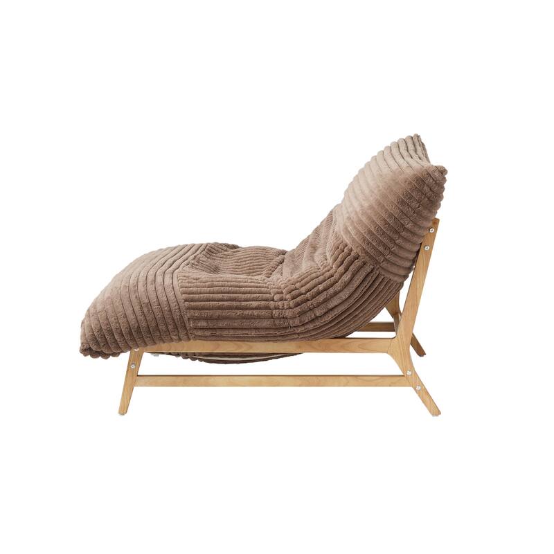 Mid Century Modern Accent Chair with Wood Frame, Reading Accent Chair, Boucle Armchair For Living Room, Bedroom and Salon