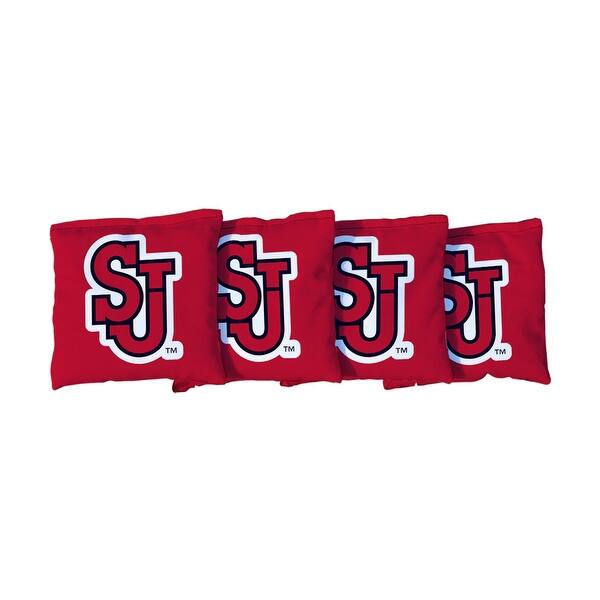 slide 2 of 3, St. Johns University SJU Red Storm Red Cornhole Bags All-Weather Resin Filled