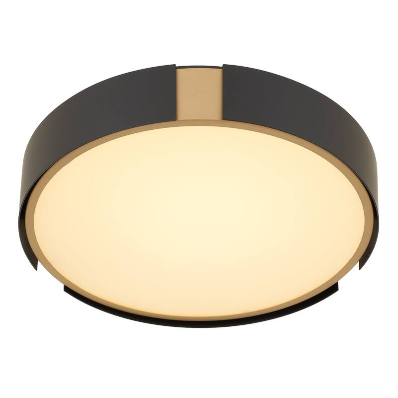 Ember 13" Matte Black Brass LED Flush Mount Ceiling Light