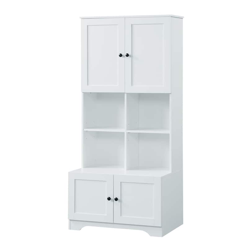 Tall and Wide Bathroom Floor Storage Cabinet