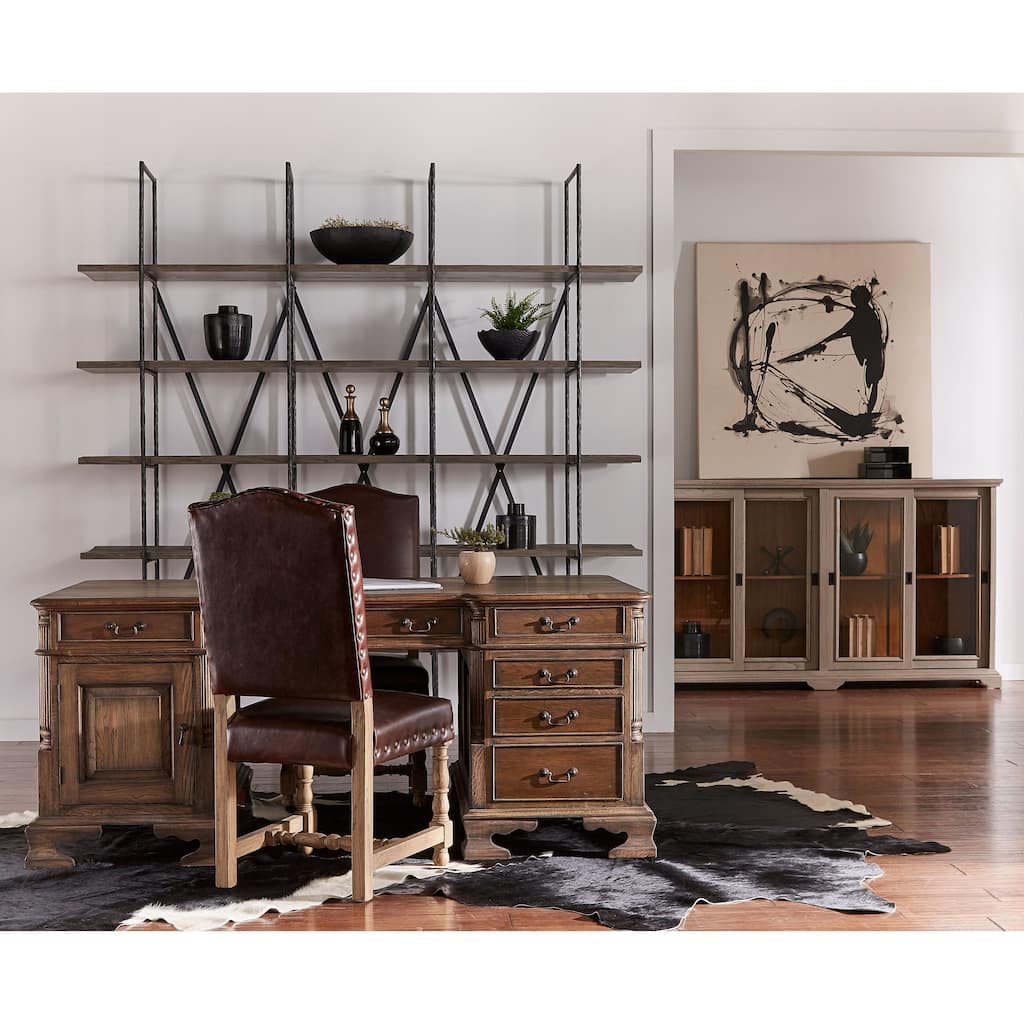 Madrid Leather Side Chair, Brown