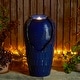 preview thumbnail 95 of 150, Glitzhome Oversized LED Lighted Ceramic Pot Floor Fountains for Outdoor Garden