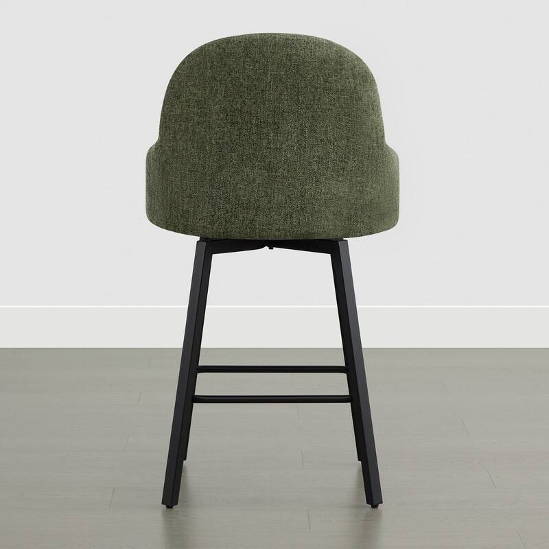 Spruce & Spring Amari Swivel Upholstered Counter Bar Stool with Thickened Cushion