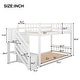 preview thumbnail 12 of 14, Twin Size Floor Bunk Bed w/Stairs, Twin Over Twin Wood Bunkbeds Frame