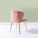 preview thumbnail 75 of 101, Luna Upholstered Tufted Back Side Chair with Goldtone Legs