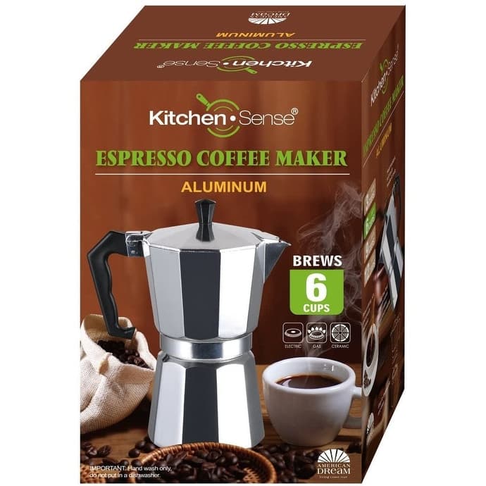 J&V TEXTILES Stovetop Espresso and Coffee Maker, Moka Pot for Classic