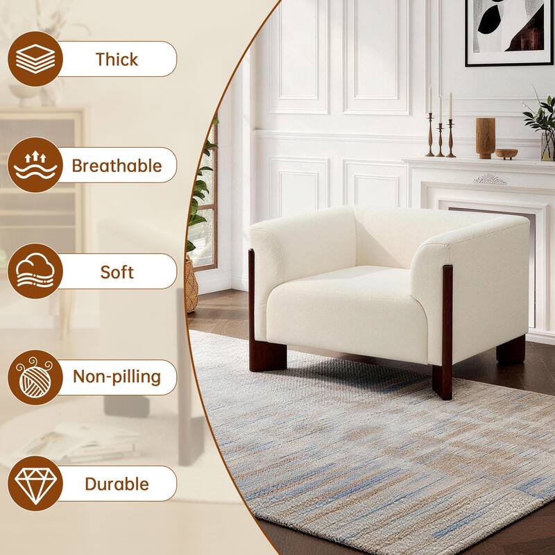 Modern Upholstered Arm Club Chair