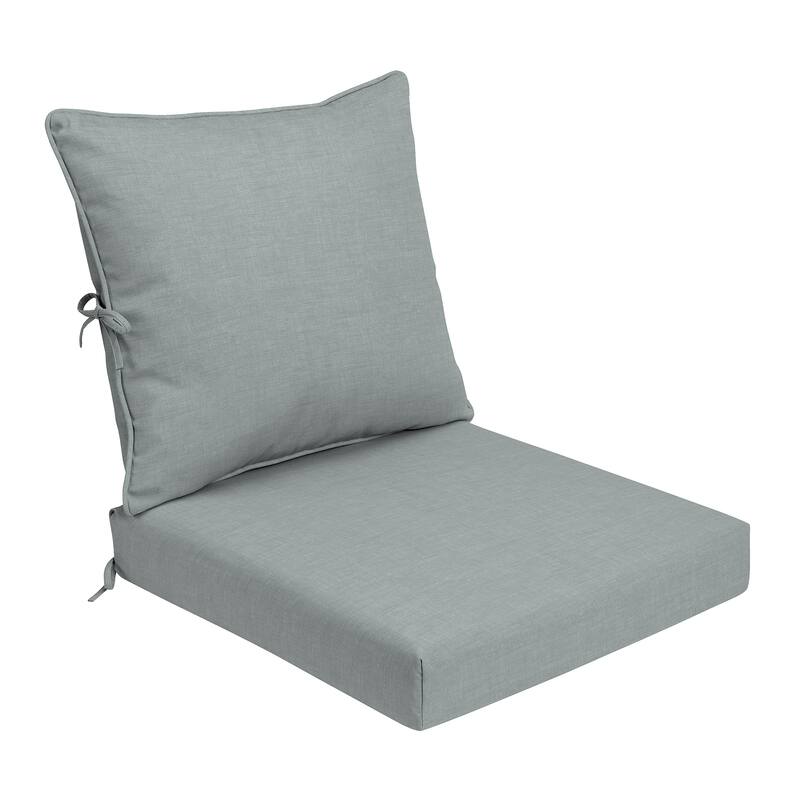 ARDEN Foam Outdoor Deep Seat Cushion Set, 24 x 24 - Stone Grey Leala
