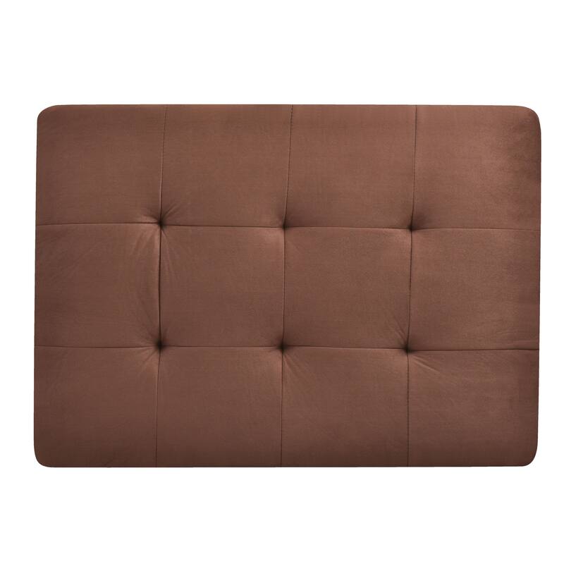 Micro-suede Button Tufted Storage Ottoman