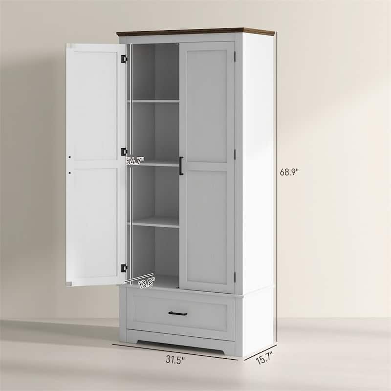 69" Tall Kitchen Pantry Storage Cabinet,Freestanding Pantry Cabinet
