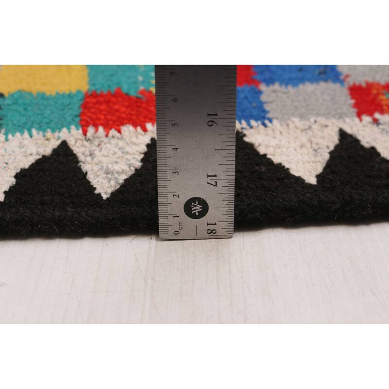ECARPETGALLERY Flat-Weave Ankara Multi Color Wool Kilim - 5'11 x 9'10