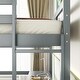 preview thumbnail 5 of 9, Grey Full Wood High Loft Bed with Desk & Guardrails