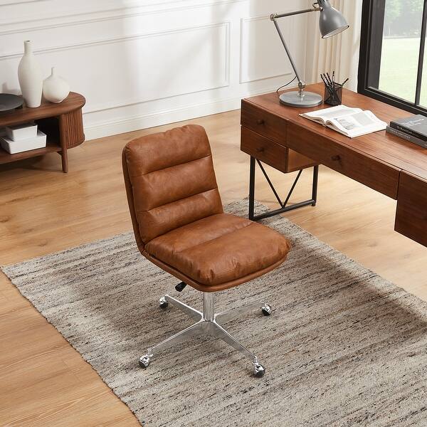 Art Leon Set of Mid-century Modern Swivel Home Office Desk Chair