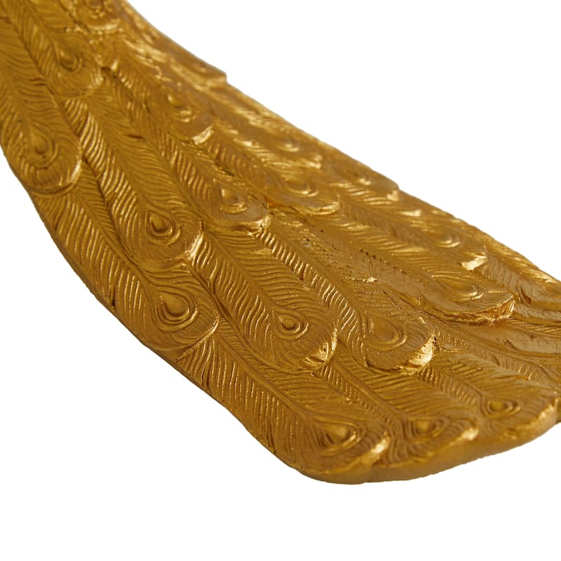 Polyresin Peacock Sculpture - Set of 2 Gold - Roche River Decor
