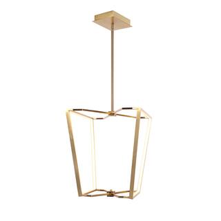 Modern Chandelier 48W Aged Brass, Dimmable Ceiling Light Fixture - 18
