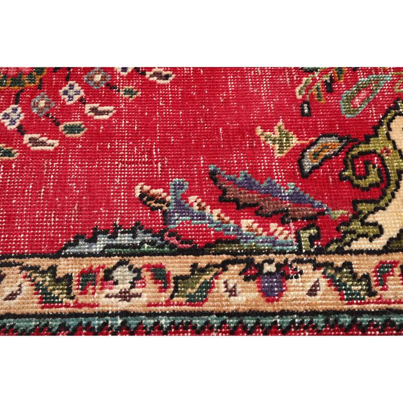 ECARPETGALLERY Hand-knotted Antalya Vintage Red Wool Rug - 6'6 x 9'6