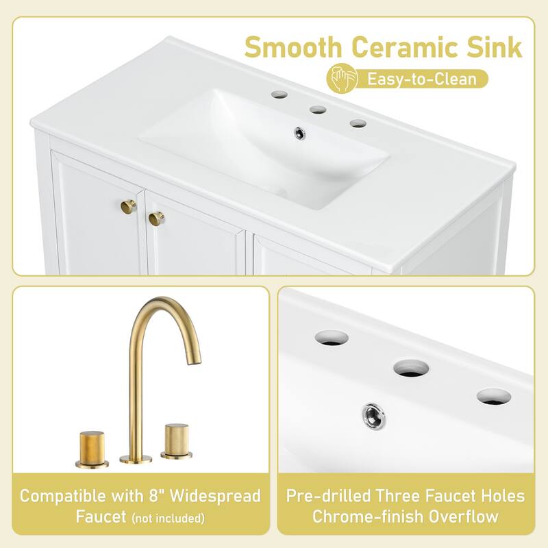 Bathroom Vanity with Sink, Bathroom Cabinet