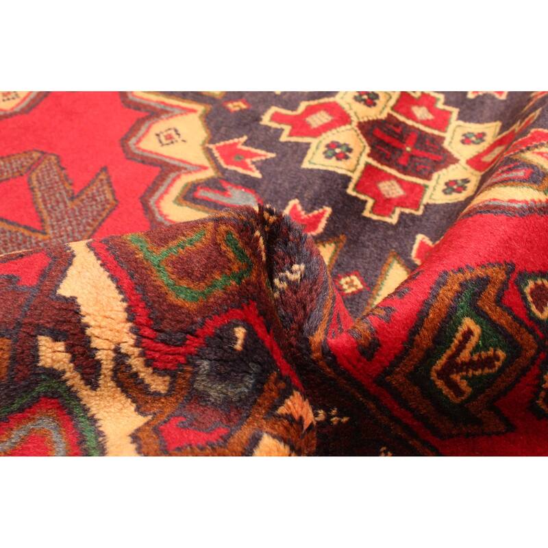 ECARPETGALLERY Hand-knotted Teimani Red Wool Rug - 3'10 x 6'8