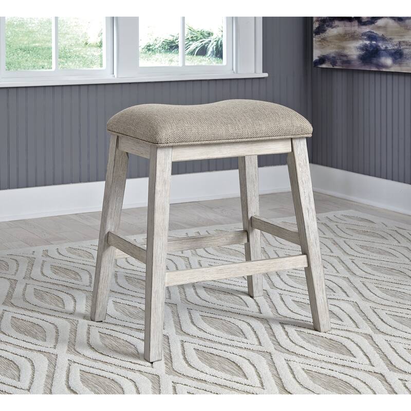 Signature Design by Ashley Skempton White / Light Brown 5-Piece Counter Height Dining Package