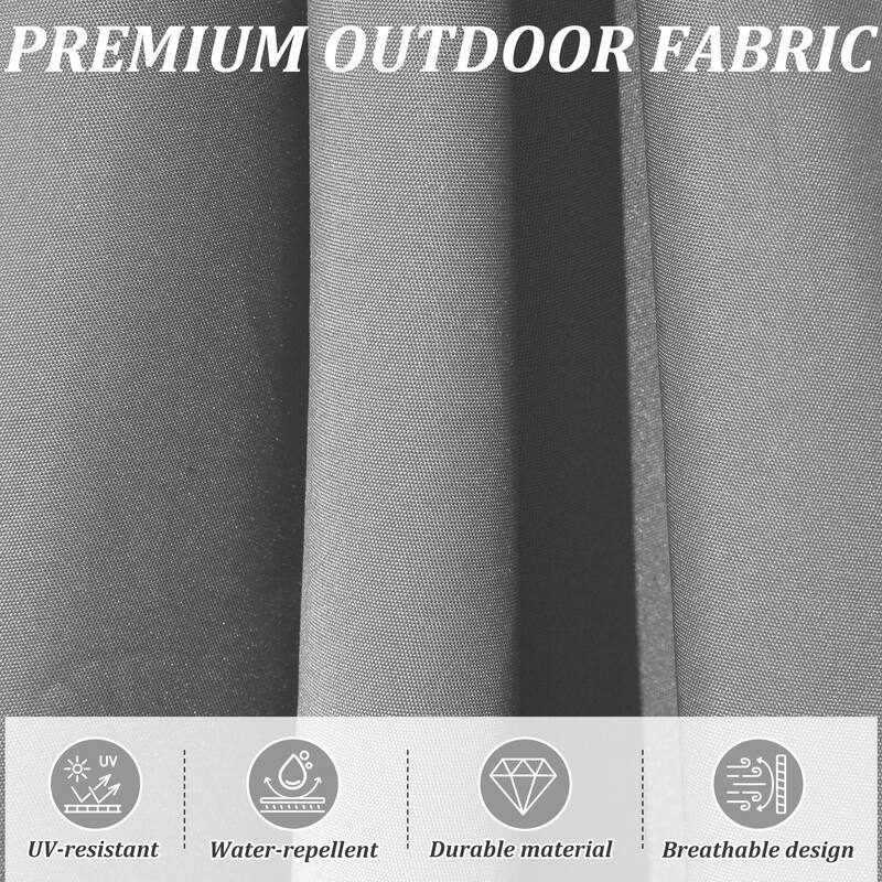 Aluminum Patio Umbrella - 360° Rotation, Hydraulic Lift