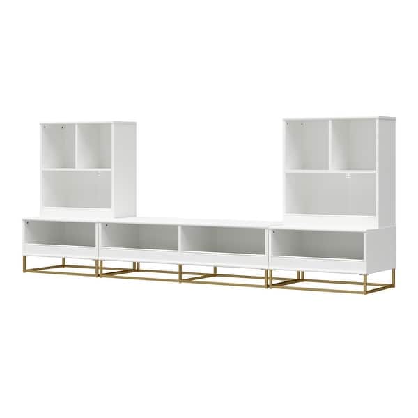 Little Seeds Charlie 3 Piece TV Stand & Toy Storage Organizer