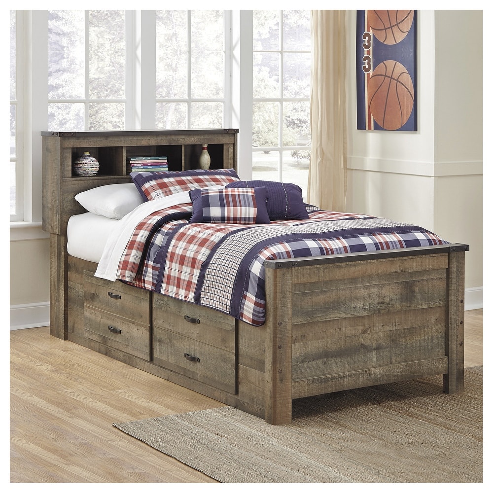 Trinell Bookcase Bed with Trundle Storage