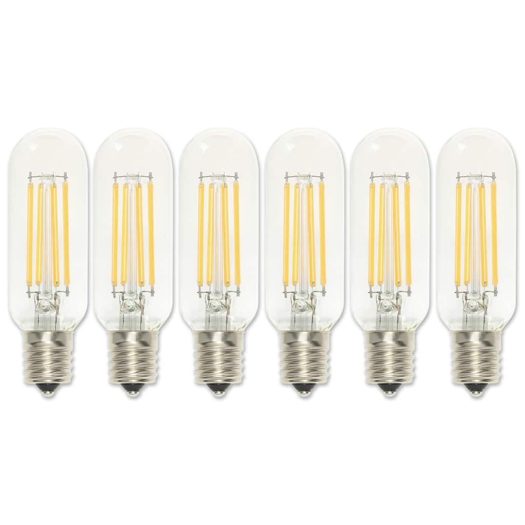 Westinghouse Lighting 5 Watt (60 Watt Equivalent) Clear T8 Dimmable Filament LED Light Bulb, Intermediate Base, 6 Pack - 6-Pack