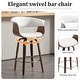 preview thumbnail 47 of 186, 26"/29" Faux Leather Swivel Bar Stools, Wood Counter Stool