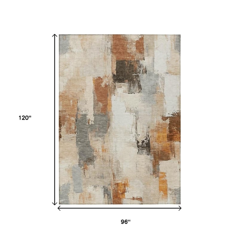 HomeRoots Abstract Transitional Rectangle Outdoor Rug