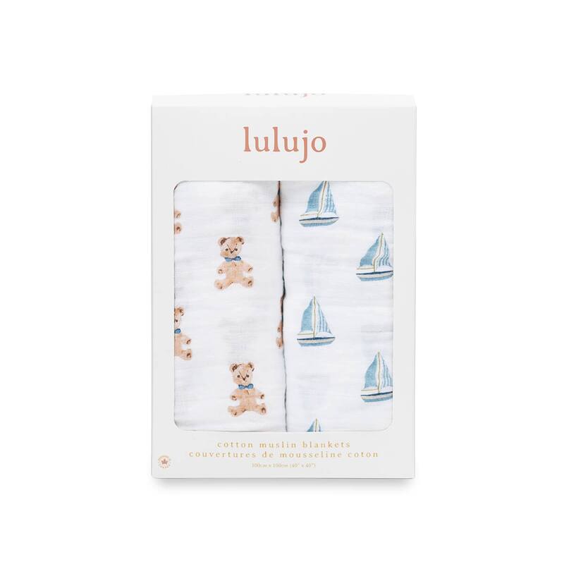 lulujo 2 PK Muslin Swaddling Blankets