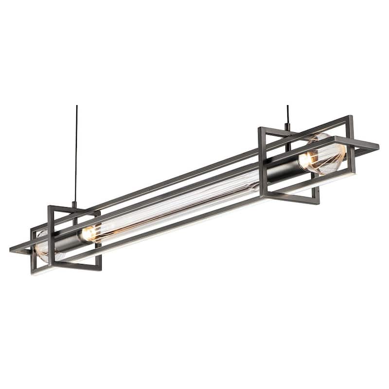 Studio M SM24849 Zeppelin 6" Wide LED Linear Chandelier by Nina Magon - Gunmetal