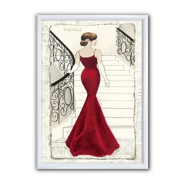 Designart "Elegance Glam Paris Diva III" Fashion Framed Art Print - Bed  Bath & Beyond - 30233680